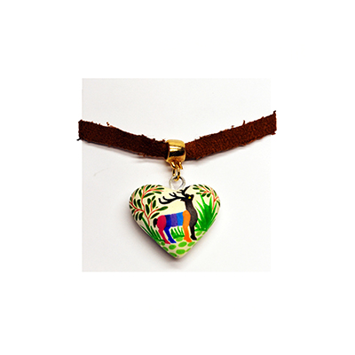 Pulsera Ajustable Correa Café C2 Otomí Con Venado